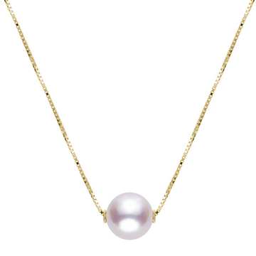 Akoya Pearl Solitaire Necklace, 17"